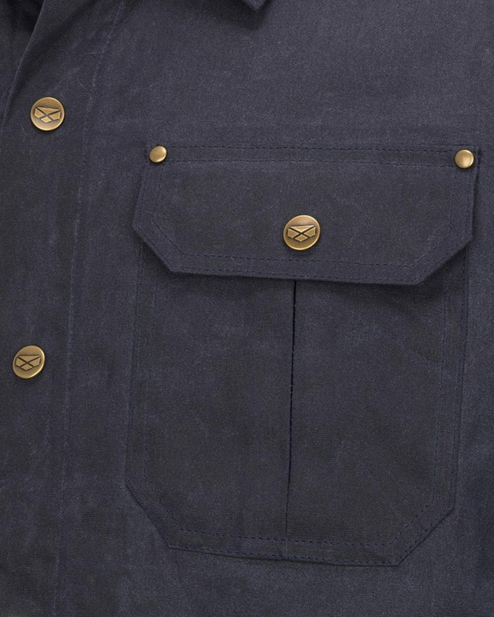 Hoggs of Fife Huntly Waxed Canvas Utility Overshirt - Midnig – view 4