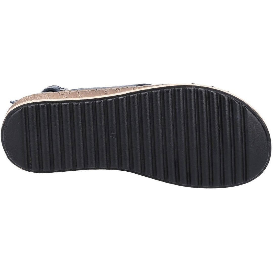 Hush Puppies Elena Cross Over Wedge Sandal Navy