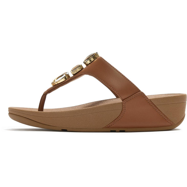 Fitflop Lulu Ultra-Jewel Toe-Post Sandals Deep Tan