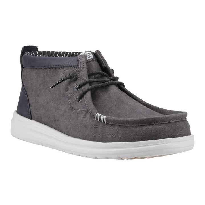 HEYDUDE Wally Mid GripR Boots Black Oyster/Black