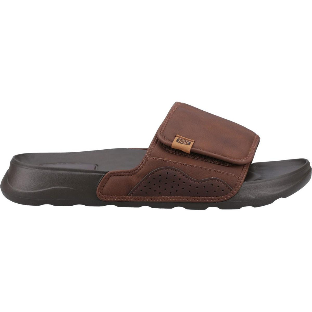 HEYDUDE Shore Slide Classic Sandal Downtown Brown/Delicioso Brown