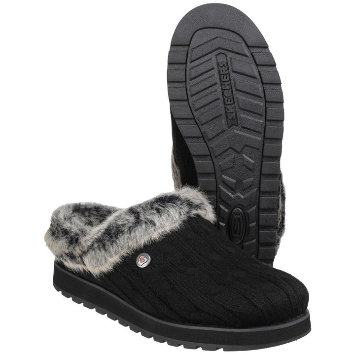 Keepsakes Ice Angel Mule Slipper Black