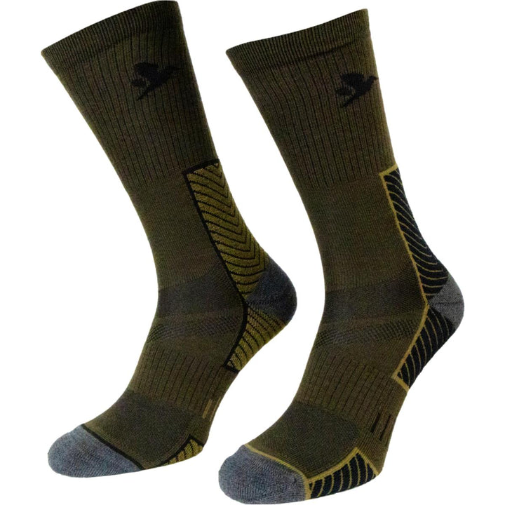 Seeland Field Merino Sock  2Pack Pine Green/Military Olive