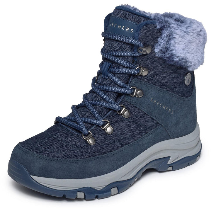 TREGO STORMIE FROST Navy Suede/Faux Fur/Mesh