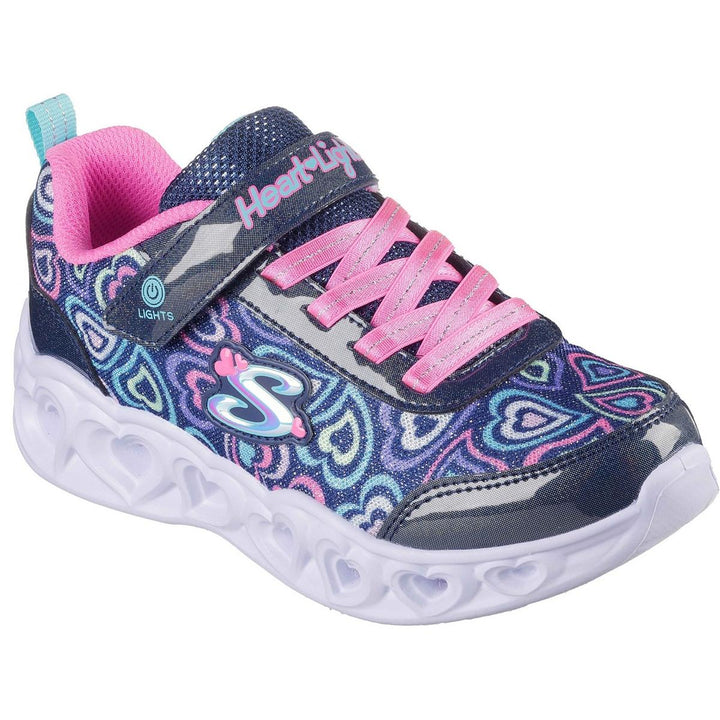 Skechers Heart Lights Boogie Love Trainers Navy/Multi