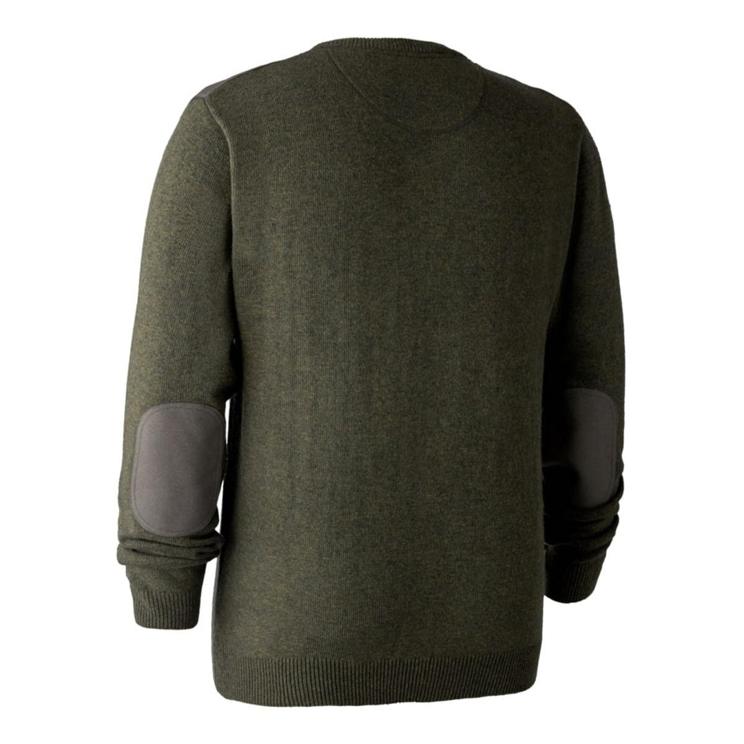 Deerhunter Sheffield Knit V-Neck Jumper Green Melange