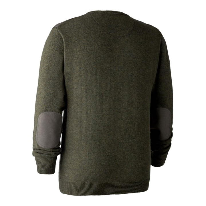 Deerhunter Sheffield Knit V-Neck Jumper Green Melange