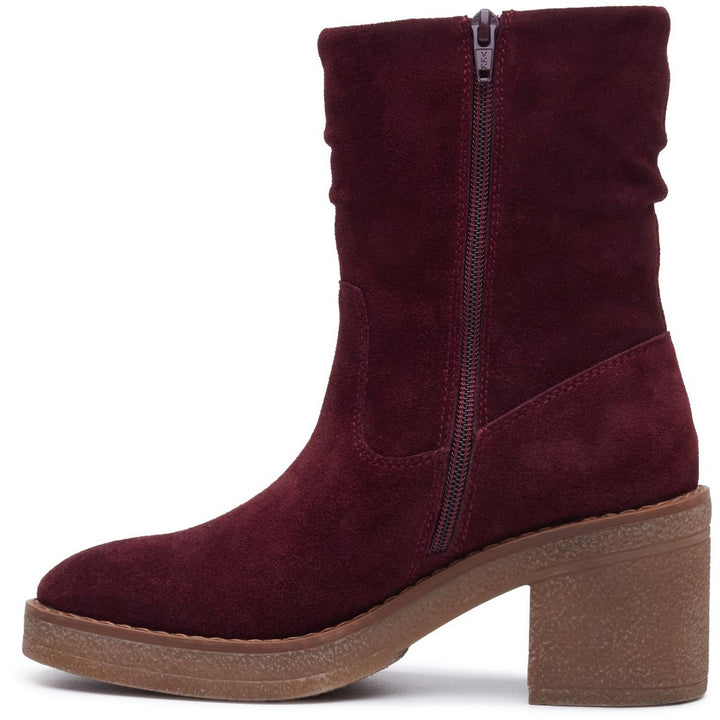 Flora Ruched Boot PLUM