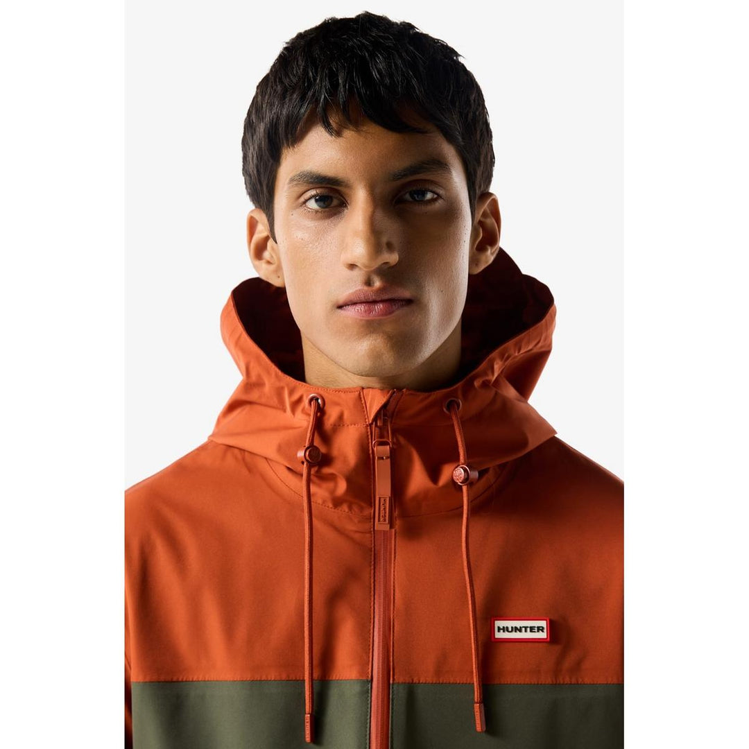 Hunter Original Mens Block Waterproof Jacket Burnt Brick/Kam – view 5