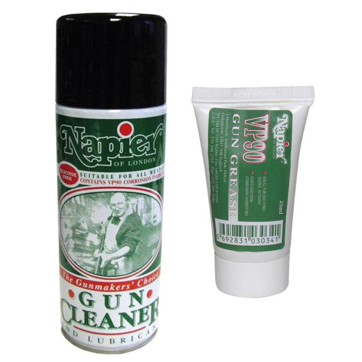 BushWear Napier Gun Cleaner 300ml Spray and Napier Gun Grease Tube 25ml (1.05 oz) Bundle