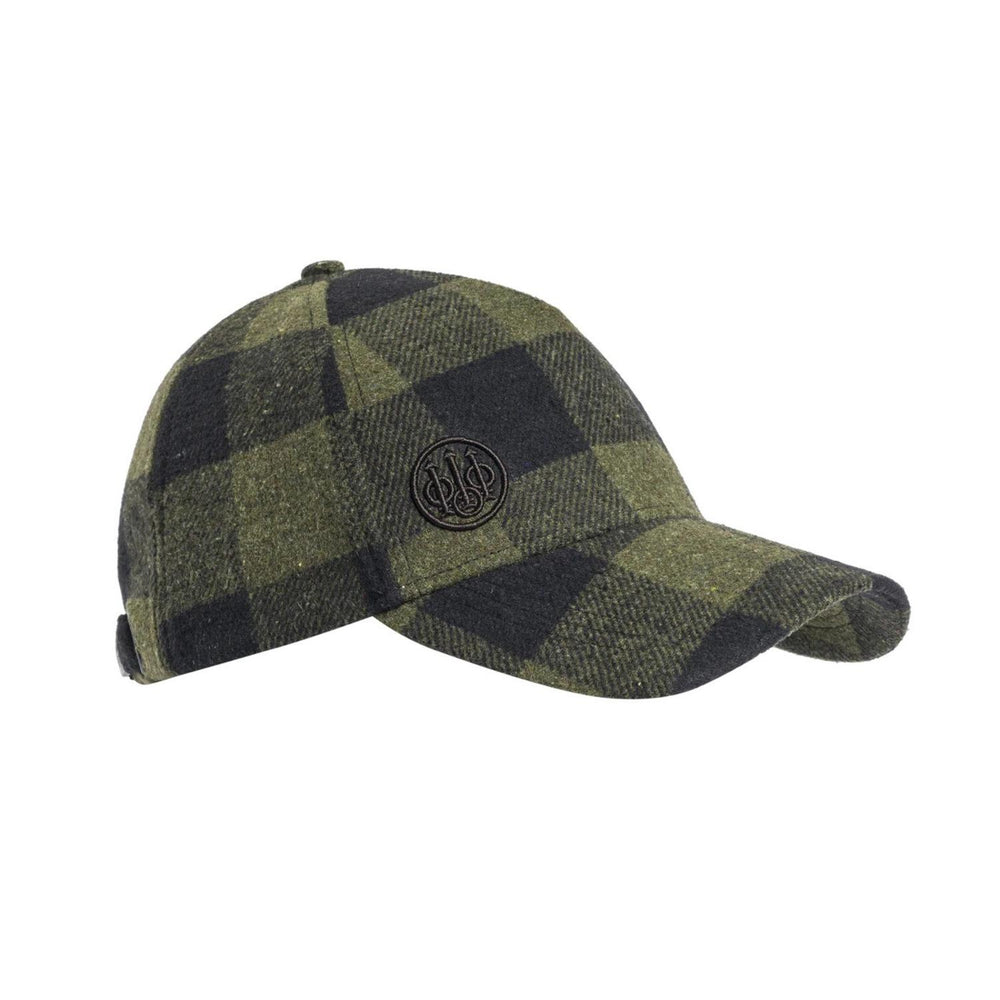 Beretta LODGE CHECKERED CAP Green Moss Check OSFA - Hunting cap camouflage safety for Men – view 2