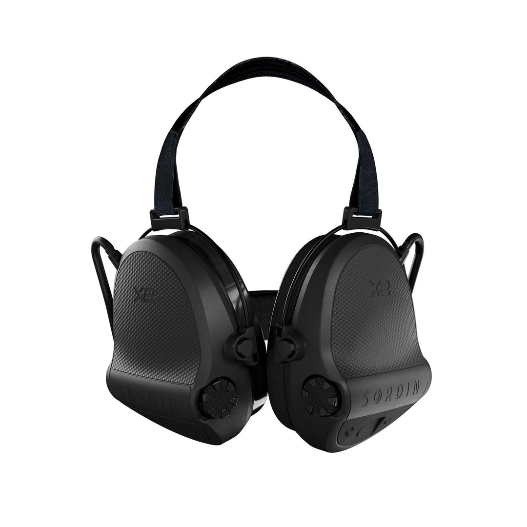 Sordin Supreme X2 Electronic Ear Defenders - Black, Neckband, Gel