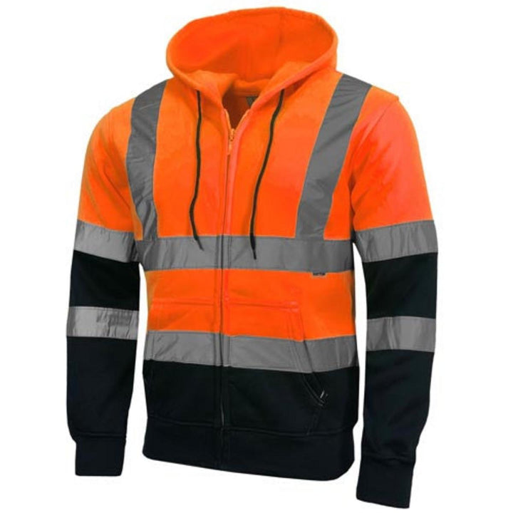 Kapton Hi Vis HV311 'Kapton' Zip Hoodie - Orange/Navy