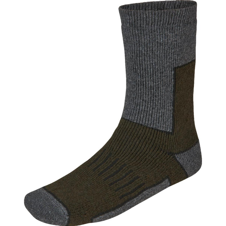 Seeland Field Thermo Sock - 2 Pack Pine Green Melange/Grey Melange