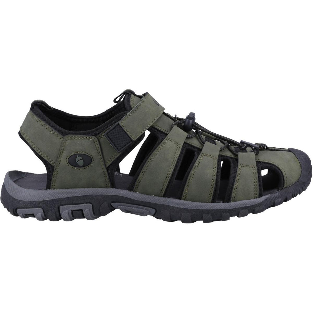 Cotswold Furze Sandals Khaki - is crafted with lightweight recycled uppers, It has a pull toggle fastening for secure fit