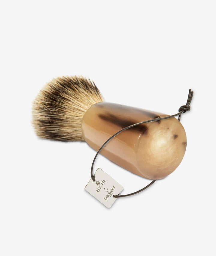 SHAVING BRUSH - HORN Brown Larusm