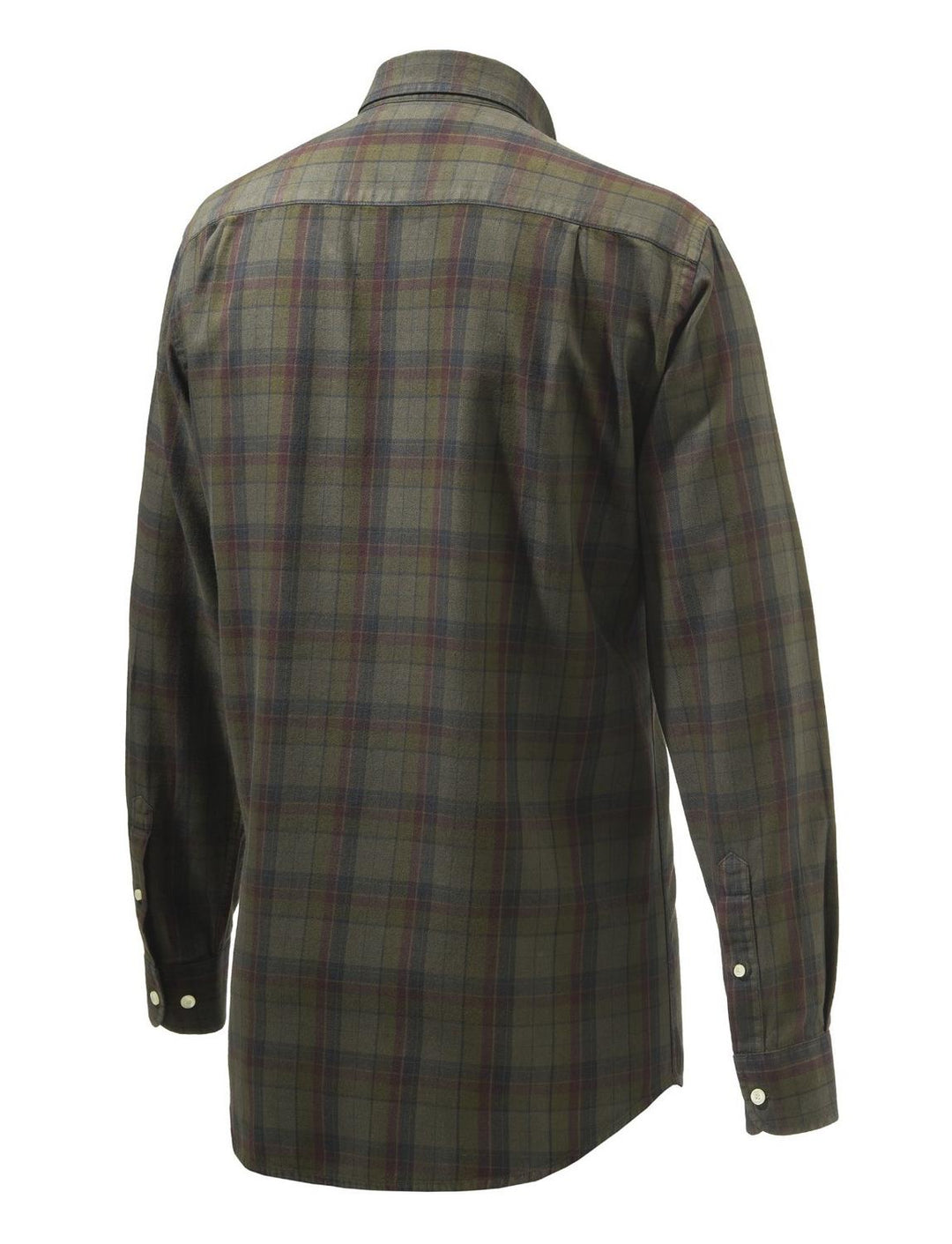 Beretta WOOD BUTTON DOWN SHIRT Beige & Red Overd. Bark – view 4