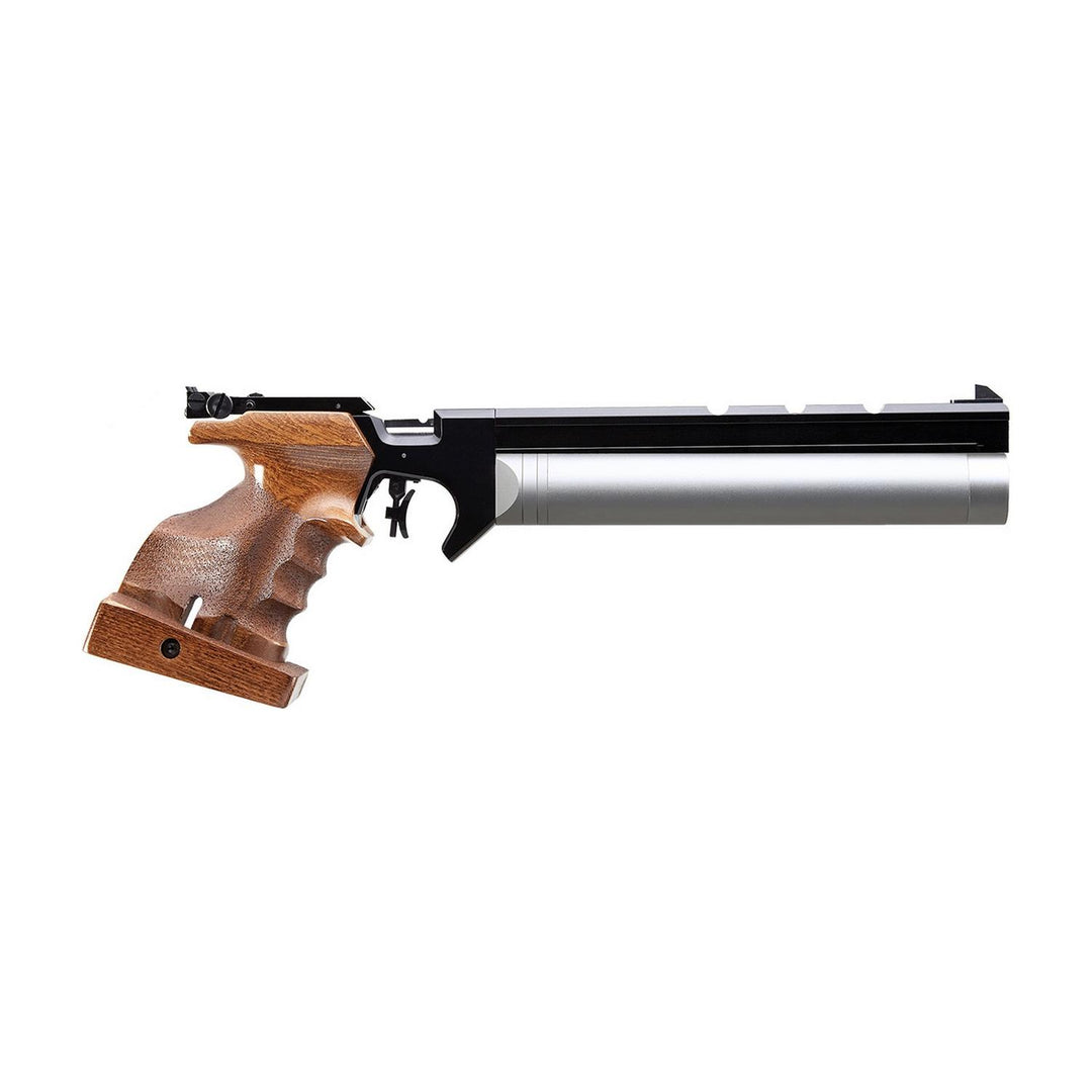 SMK SnowPeak PP20 Air Pistol Wood With Silver Barrel .177