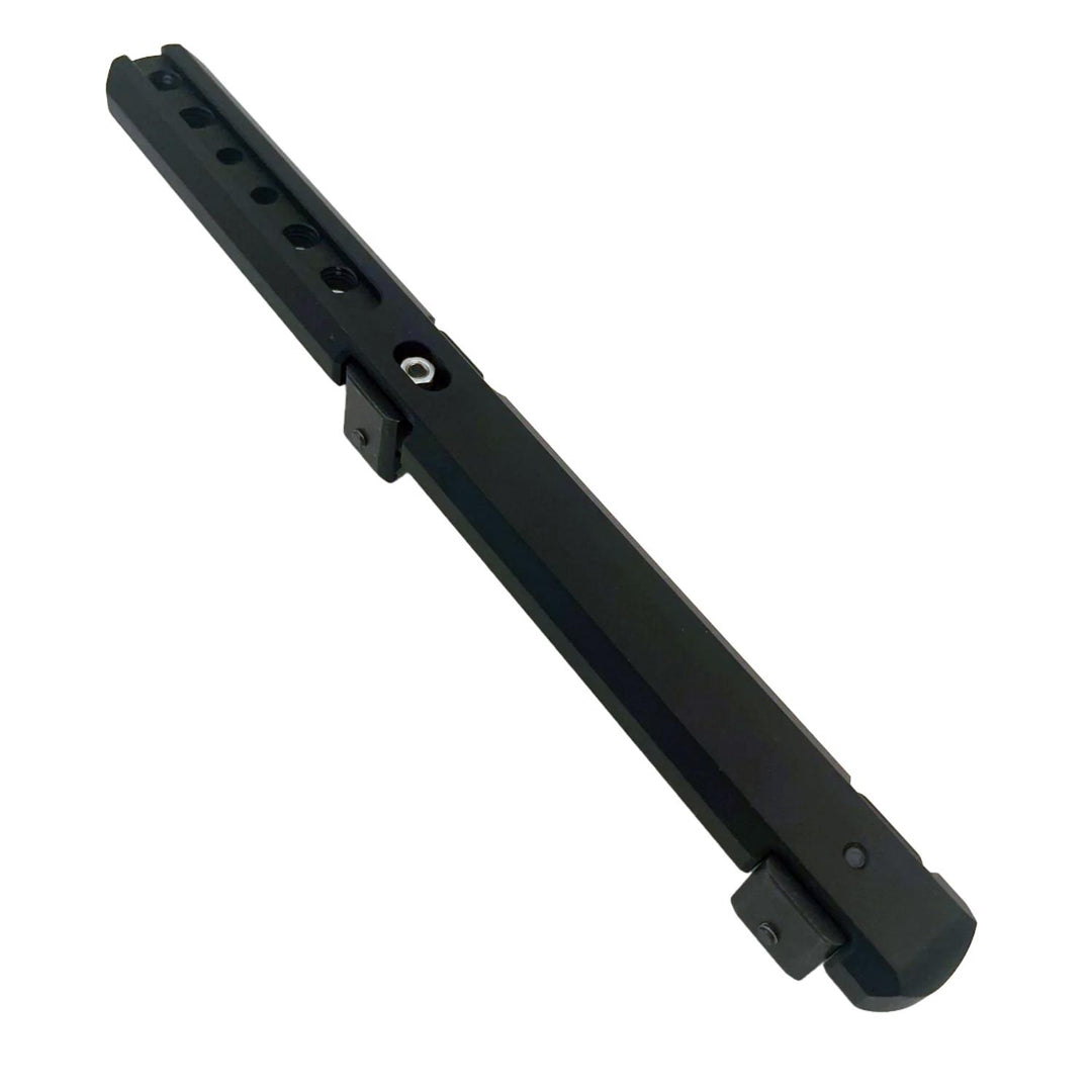 Nieload S&L mount for PARD 008, P and L thermal units, long black slotted bar with a clamp block at one end, shown diagonally on white