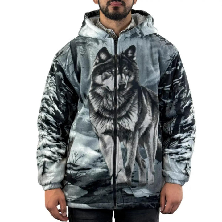 JBC Unisex Animal Print Sherpa Fleece