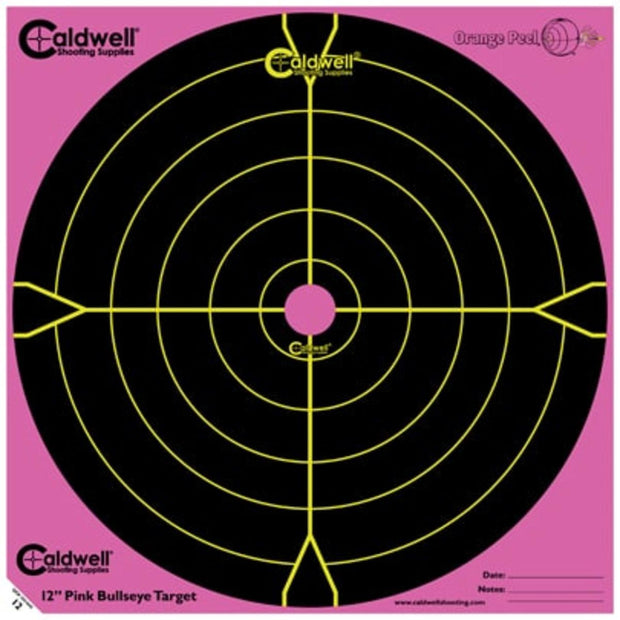 Caldwell Orange Peel 12" Bullseye, 5 Sheets Pink
