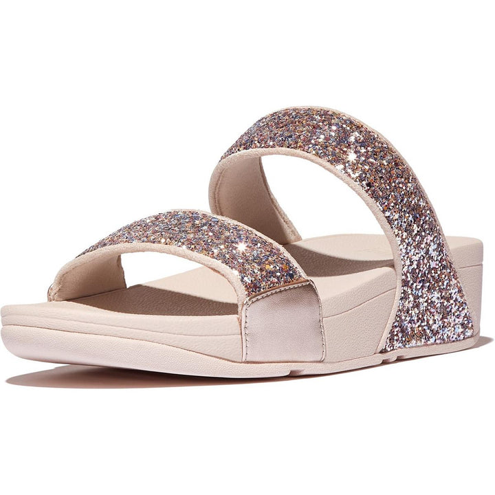 Fitflop Lulu 2 Bar Glitter Sandal Nude Rose Mix