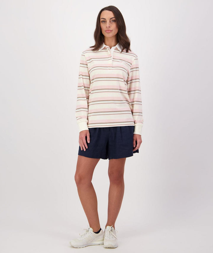 Swanndri Women's Massey Striped Long Sleeve Rugby Top