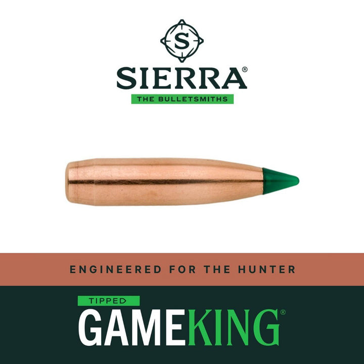 Sierra .25 Cal .257 110gr Tipped GameKing Hunting Bullets, Pack of 100