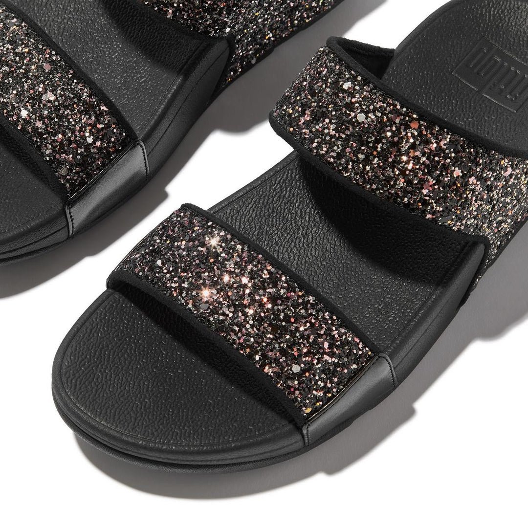 Fitflop Lulu 2 Bar Glitter Sandal Black/Multi
