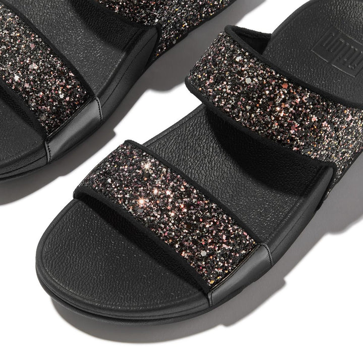 Fitflop Lulu 2 Bar Glitter Sandal Black/Multi