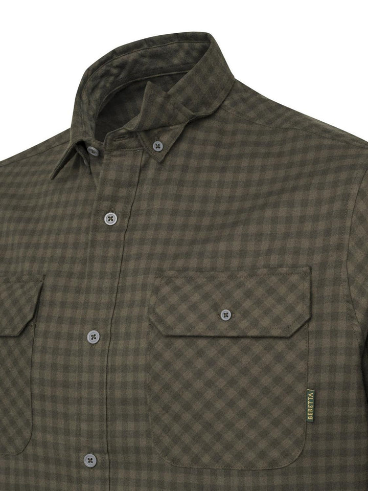 Beretta Cadet Flannel Shirt Green & Brown Check – view 6
