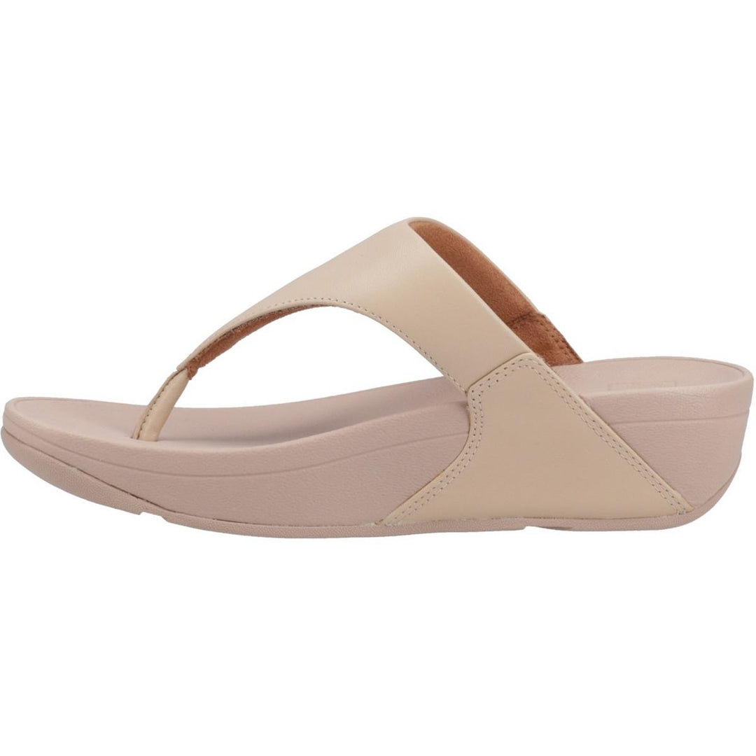 Fitflop Lulu Leather Toe-Post Sandals Classic Beige