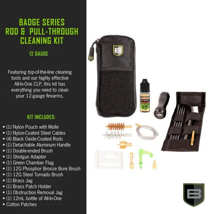 Breakthrough Clean Badge Series Rod & Pull-Through Kit 12 Gauge