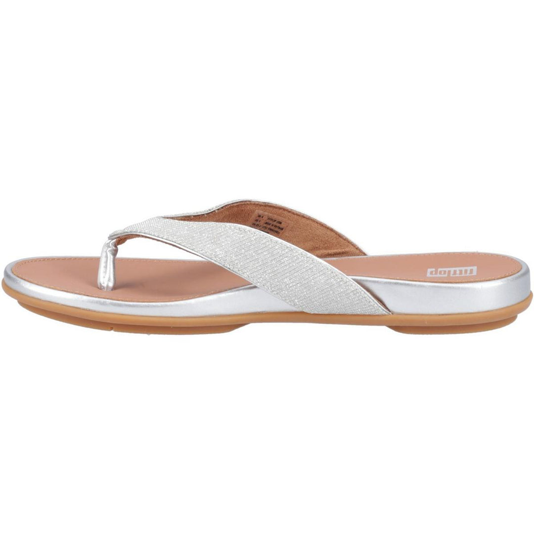 Fitflop Gracie Shimmerlux Toe Post Sandals Silver