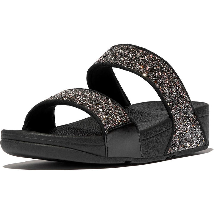 Fitflop Lulu 2 Bar Glitter Sandal Black/Multi