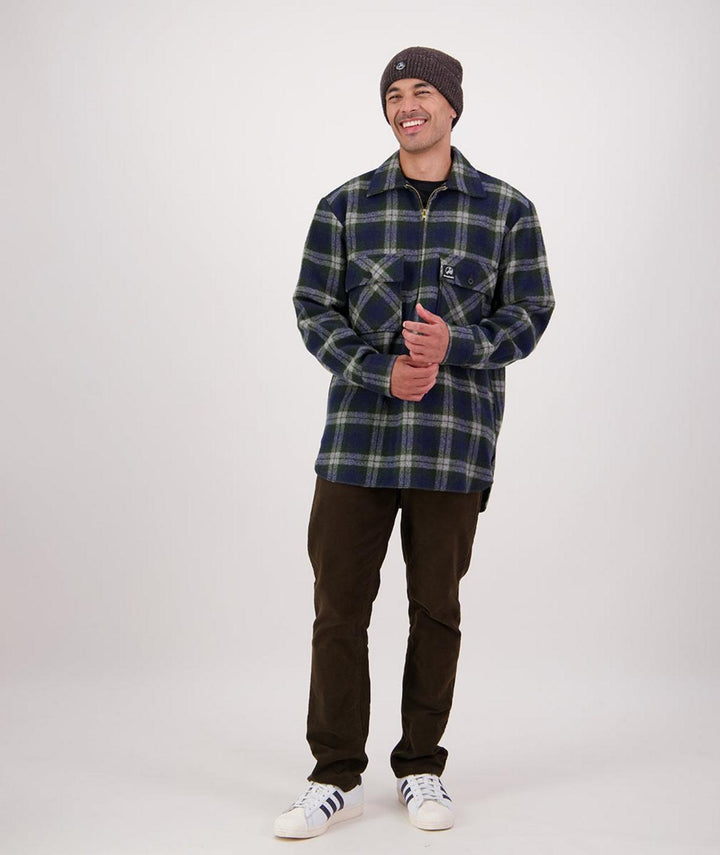 Swanndri Men's Ranger Wool Bushshirt with Zip-up Front