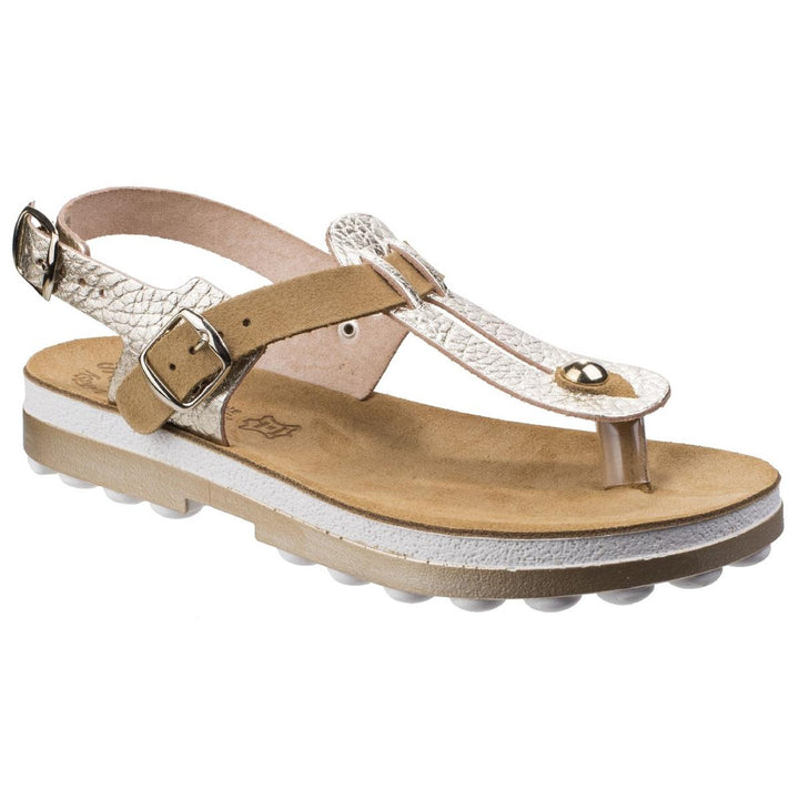 Fantasy Marlena Buckle Up Sandal Gold Volcano Cuoio