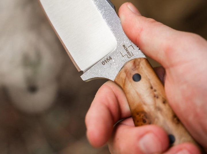 Böker Plus Overnighter Burl Wood Bushcraft Knife