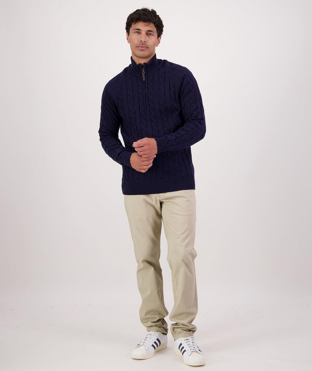 Swanndri Men's Doncaster V2 Zip Cable Knit