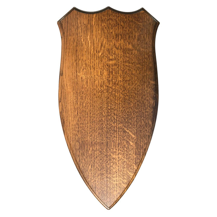BushWear Solid Oak Red Stag Skull Shield