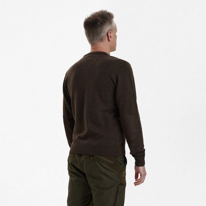 Deerhunter Kingston Knit w. O-neck Dark elm
