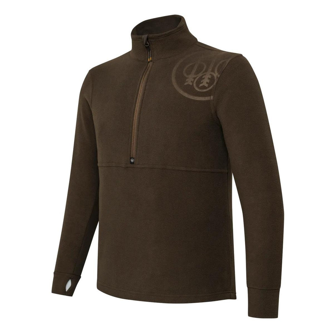 HP Logo Half Zip  Brown Bark