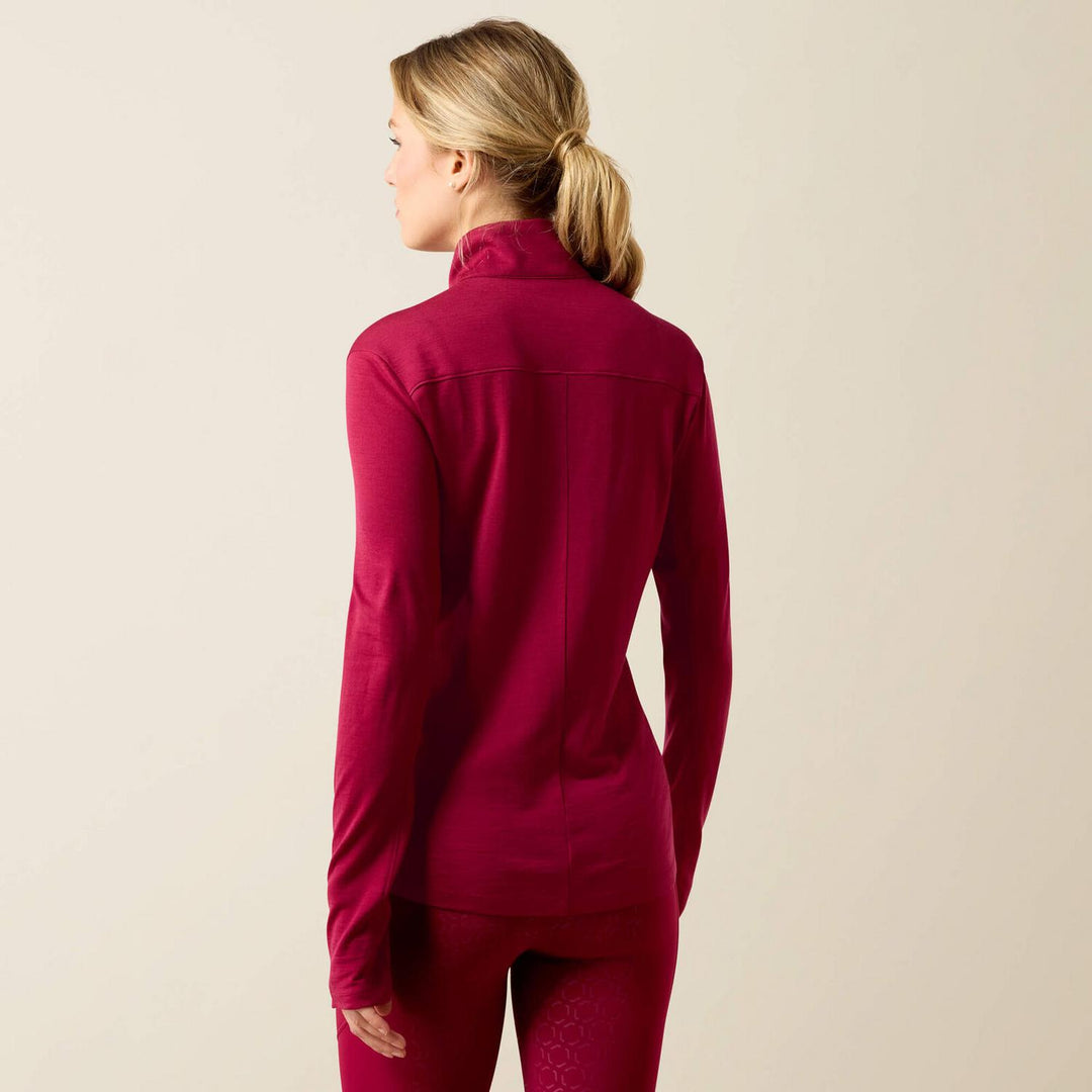 Ariat Ladies Cheviot 1/4 Zip Long Sleeve Base Layer – view 2