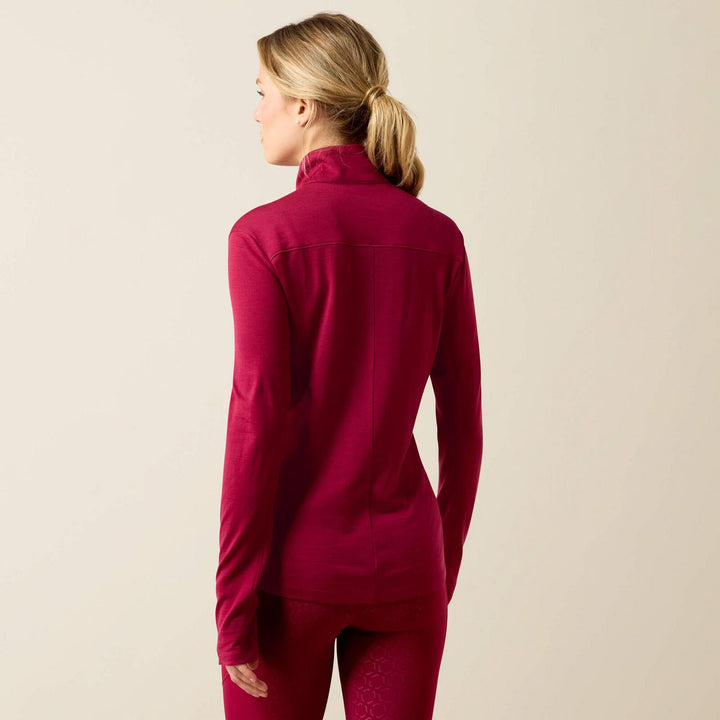 Ariat Ladies Cheviot 1/4 Zip Long Sleeve Base Layer – view 2
