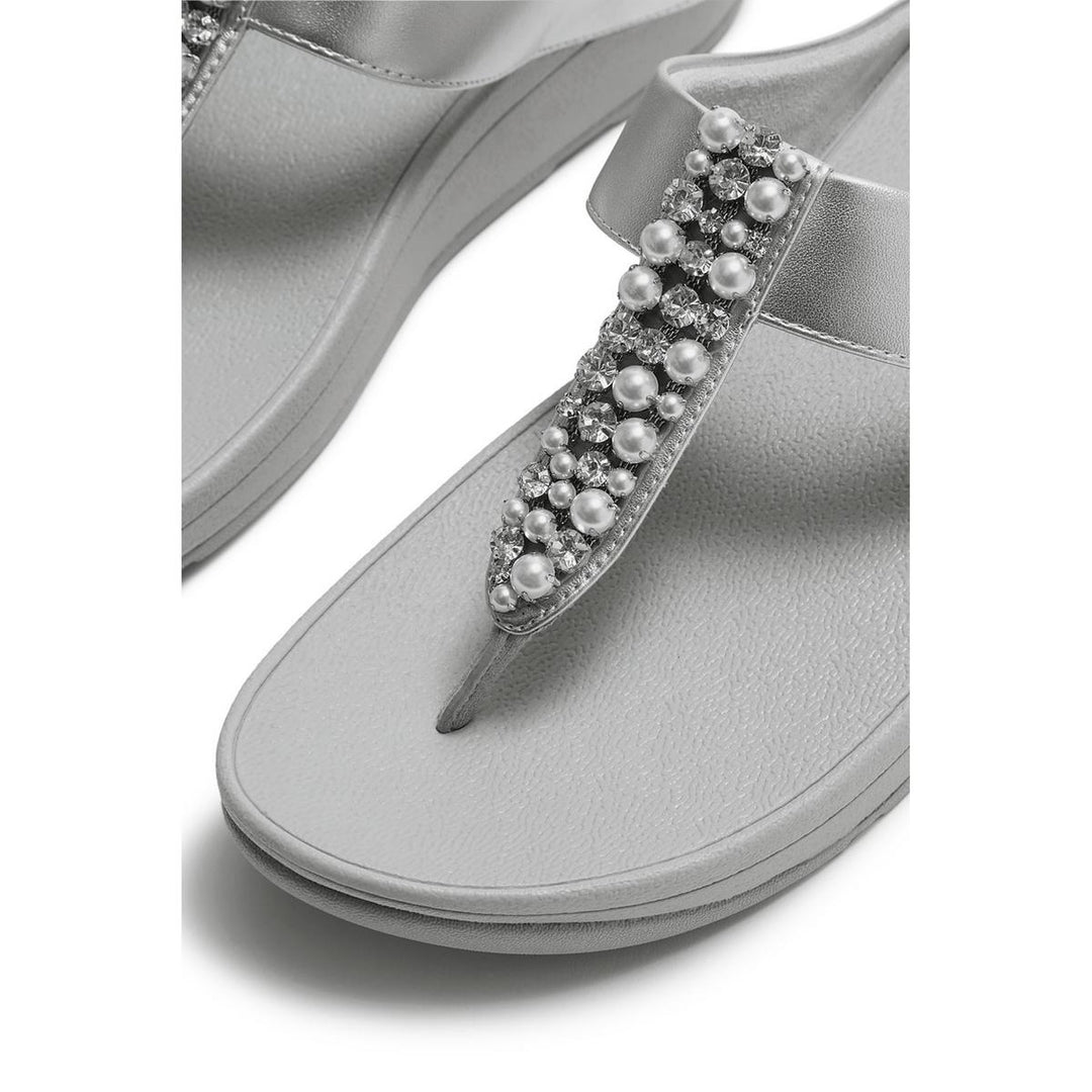 Fitflop Fino Toe-Post Sandals Silver
