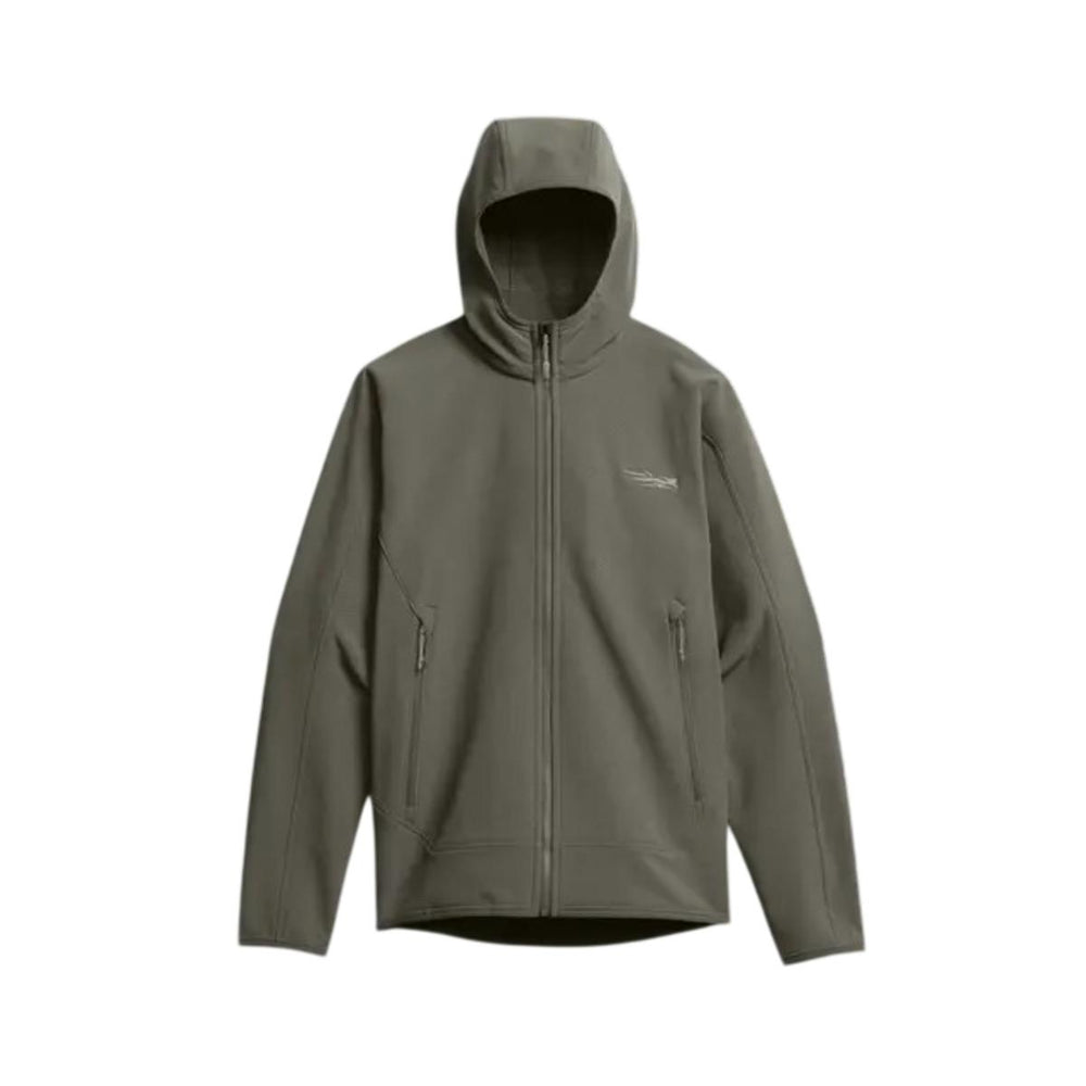 Alpha Fleece Hooded Jacket Bark Brown – view 2
