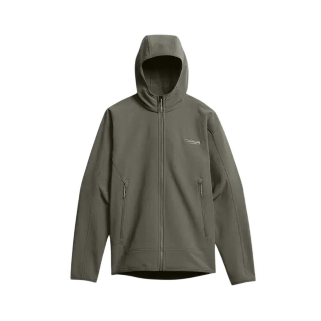 Alpha Fleece Hooded Jacket Bark Brown – view 2