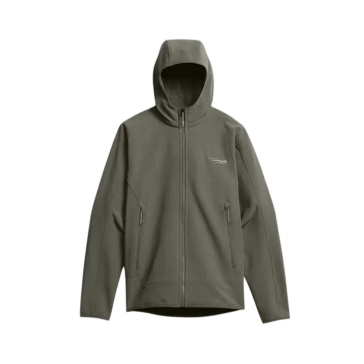 Alpha Fleece Hooded Jacket Bark Brown – view 2