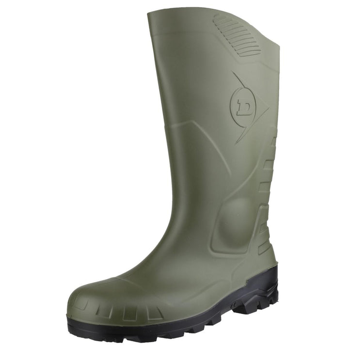 Dunlop Devon Full Safety Wellington Green/Black