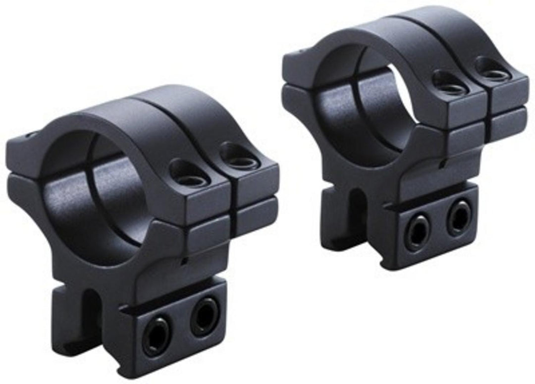 BKL 30mm 2 Piece Double Strap Medium Dovetail Scope Rings - Matte Blac